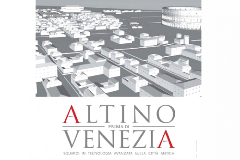 Manifesto con la ricostruzione digitale dell'antica città di Altino
