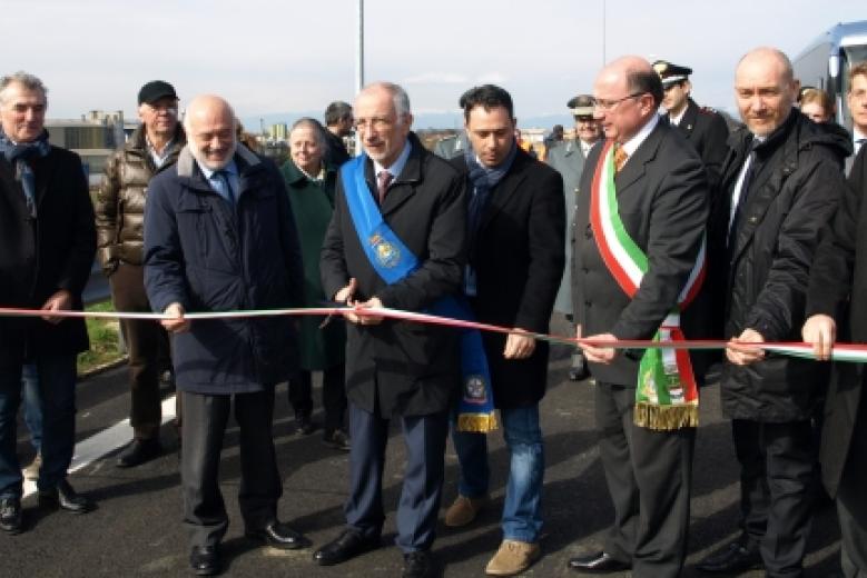 Marcon, il commissario Cesare Castelli inaugura i nuovi svincoli per la tangenziale di Mestre