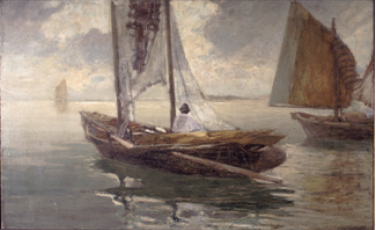Pietro Fragiacomo, Pescatori, Collezione della Città metropolitana di Venezia Pietro Fragiacomo, Pescatori, Collezione della Città metropolitana di Venezia