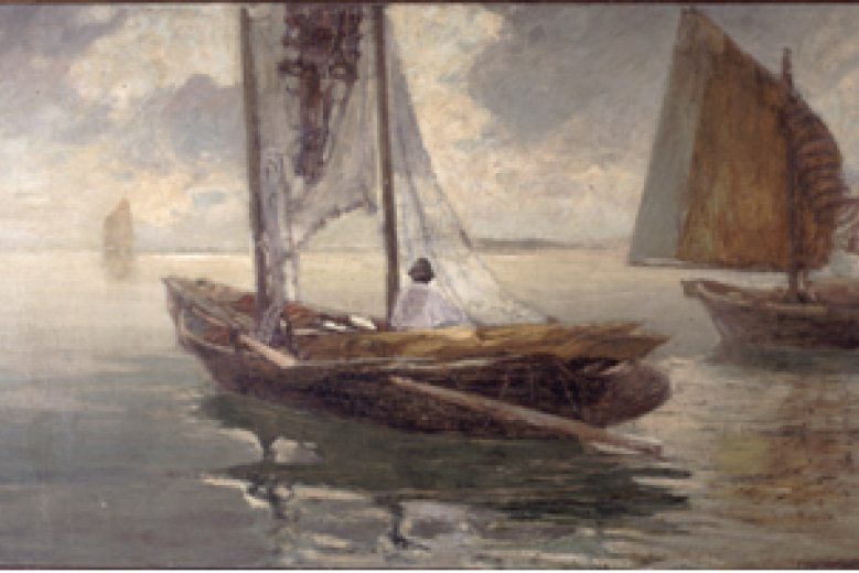 Pietro Fragiacomo, Pescatori, Collezione della Città metropolitana di Venezia Pietro Fragiacomo, Pescatori, Collezione della Città metropolitana di Venezia
