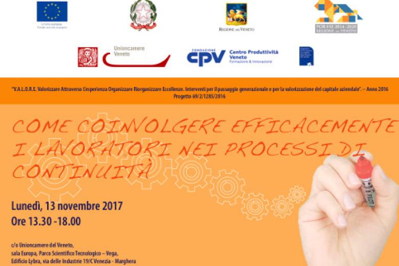 Workshop Come coinvolgere efficacemente i lavoratori nei processi di continuità